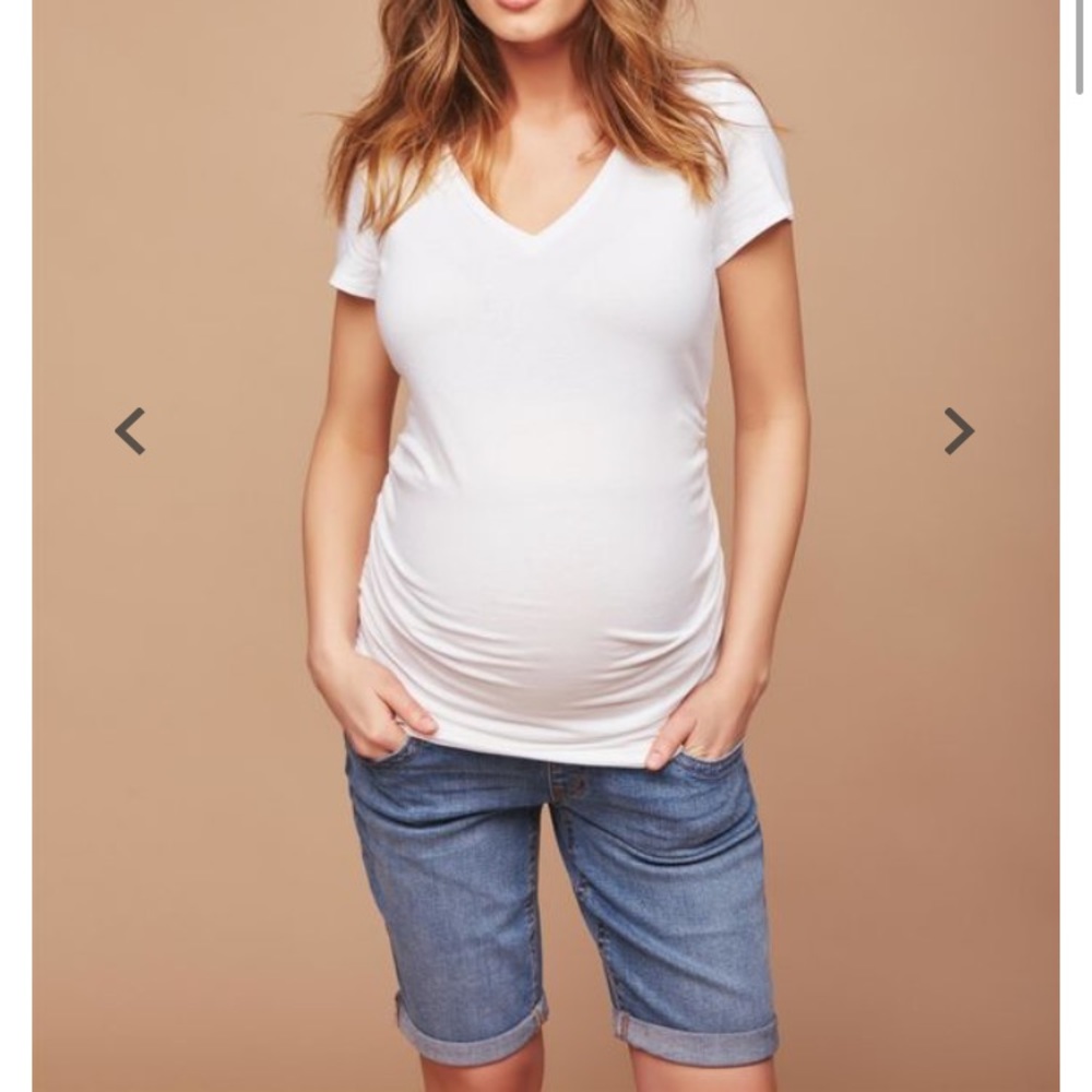 Secret Fit Belly Cuffed Maternity Bermuda Shorts